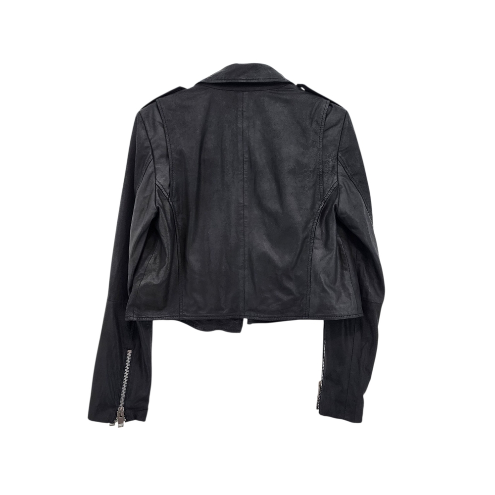 Walter Baker Women's 100% Leather Fitted Crop Moto Jenny Jacket - L - Picture 5 of 7